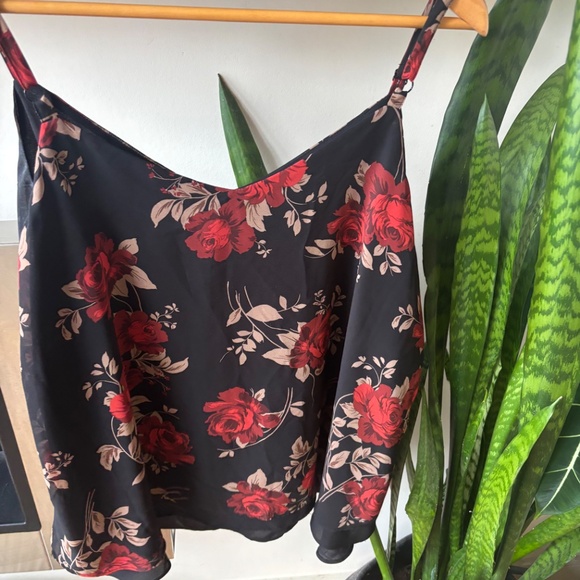Torrid Black and Red Floral Cami Top - Picture 3 of 6